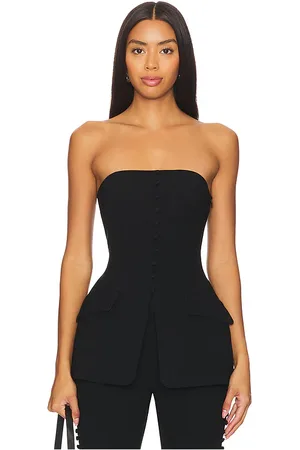 SANS FAFF Top abotonado marais en color talla S en - Black. Talla S (también en XS).