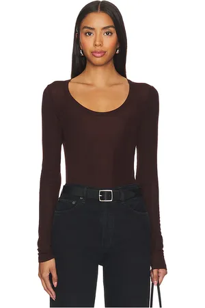 AGOLDE Camiseta escote redondo corey en color burgundy talla M en - Burgundy. Talla M (también en L, S, XL).