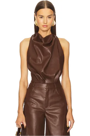 Cult Gaia Adrienne top en color chocolate talla S en - Chocolate. Talla S (también en L, XL, XS).