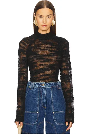 Cult Gaia Sima knit top en color talla L en - Black. Talla L (también en XL).