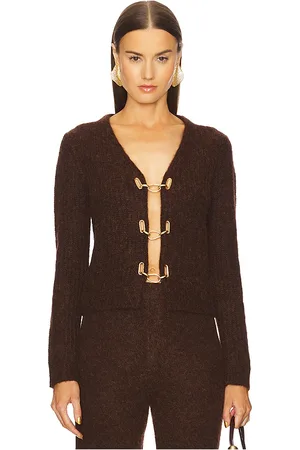 Cult Gaia Cárdigan adel en color marrón talla L en - Brown. Talla L (también en M, S, XL, XS).