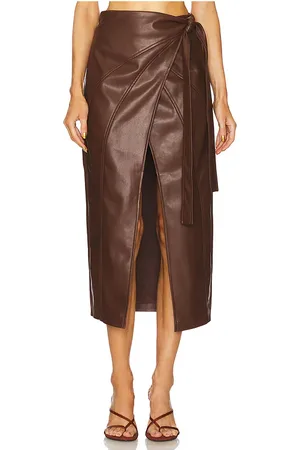 Cult Gaia Falda kyarah en color chocolate talla 4 en - Chocolate. Talla 4 (también en 0, 6, 8).