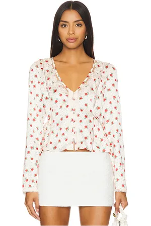 Free People Field of roses top en color ivory talla M en - Ivory. Talla M (también en S, XS).