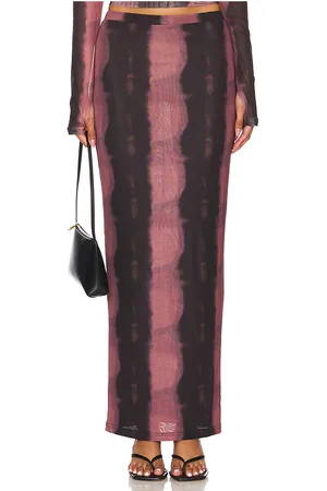 BY.DYLN Falda maxi maddox en color black,mauve talla M en - Black,Mauve. Talla M (también en S, XS).