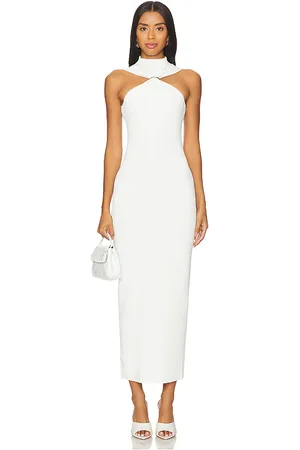 Hervé Léger Vestido largo the angelica en color blanco talla L en - White. Talla L (también en S).