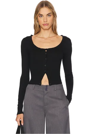 ALL THE WAYS Tessa cardigan top en color talla M en - Black. Talla M (también en XS).