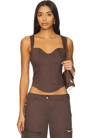 BY.DYLN Lucious top en color marrón talla L en - Brown. Talla L (también en XL).