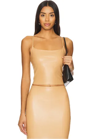Commando Top de tirantes de piel sintética en color beige talla L en - Beige. Talla L (también en M, XL, XS).