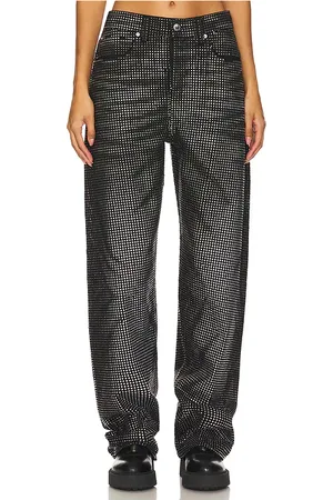 Alexander Wang Balloon jean all over distressed crystal en color negro talla 24 en - Black. Talla 24 (también en 25).