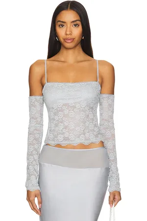 Hansen & Gretel Pisces top en color gris talla M en - Grey. Talla M (también en S, XS).