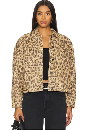 Free People Chaqueta denim opal swing en color marrón talla L en - Brown. Talla L (también en XL).