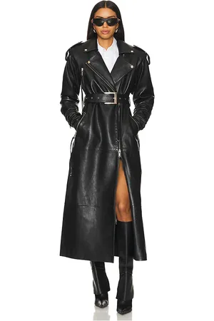 Retrofete Gabardina de cuero knightley en color talla M en - Black. Talla M (también en S, XXS).