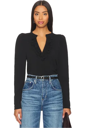 Nation LTD Valita split neck en color negro talla M en - Black. Talla M (también en S, XS).