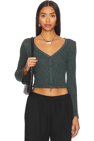 LA Made Cárdigan abbey button up en color verde oscuro talla S en - Dark Green. Talla S (también en L, XL, XS).