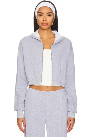 LA Made Sudadera corta zip up en color gris talla M en - Grey. Talla M (también en S, XS).
