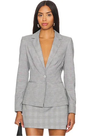 Amanda Uprichard Mercer blazer en color gris talla L en - Grey. Talla L (también en M, S, XS).