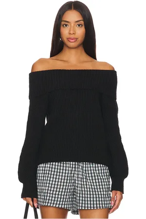 525 America Suéter con hombros descubiertos marisa en color talla L en - Black. Talla L (también en M, S, XL, XS).