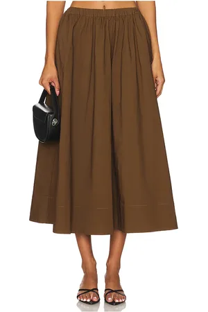 Camila Coelho Falda gurina en color marrón talla L en - Brown. Talla L (también en XL, XS).