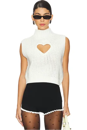 For Love & Lemons Chaleco rebecca en color talla M en - Cream. Talla M (también en S, XS).