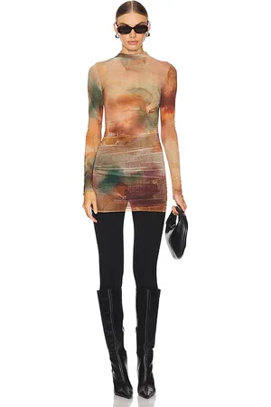 Camila Coelho Bella tunic top en color durazno talla M en - Peach. Talla M (también en S, XS).