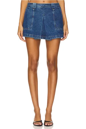 GRLFRND Minifalda ivy pleated en color denim-medium talla 23 en - Denim-Medium. Talla 23 (también en 24, 25, 26, 27, 28, 29, 30, 31, 3