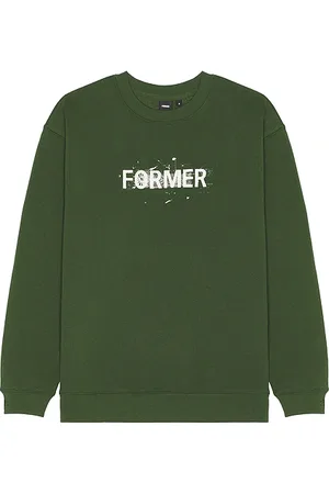 FORMER Sudadera deportiva cuello redondo legacy scratch en color verde talla L en - Green. Talla L (también en M, XL/1X).
