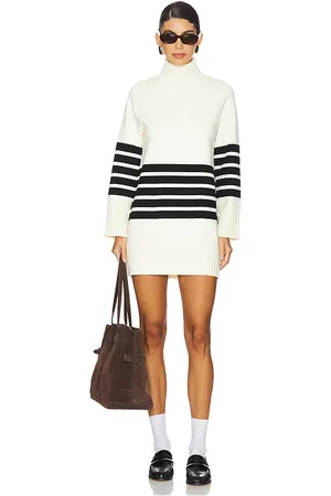 LINE & DOT Vestido abbey sweater en color ivory talla L en - Ivory. Talla L (también en S, XS).