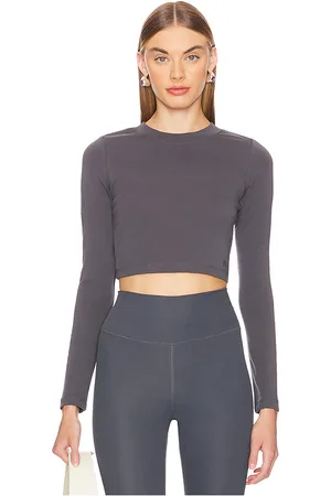 IVL COLLECTIVE Manga larga jersey cropped en color gris talla M en - Grey. Talla M (también en XL, XS).
