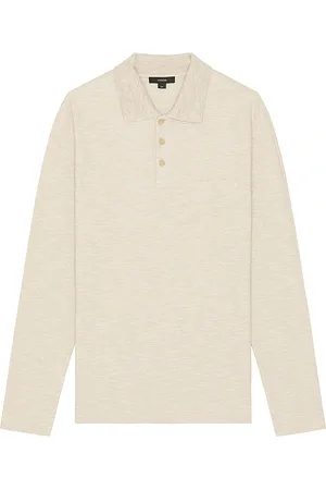 Vince Sun faded thermal long sleeve polo en color marrón talla L en - Brown. Talla L (también en M, S).