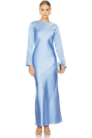 LINE & DOT Maxivestido gramercy en color bebe azul talla M en - Baby Blue. Talla M (también en S, XS).