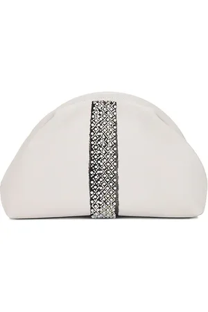 btb Los Angeles Cartera de mano con detalle de cristal aurora en color talla all en - Cream. Talla all.