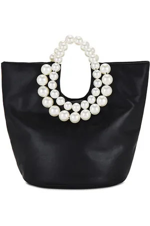 btb Los Angeles Bolso de mano de piel con detalle de perla bella en color talla all en - Black. Talla all.