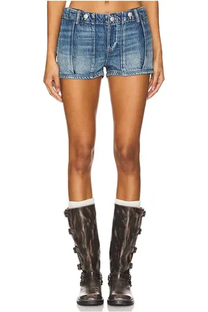 Free People Micro short de mezclilla all yours en color denim-medium talla 10 en - Denim-Medium. Talla 10 (también en 1
