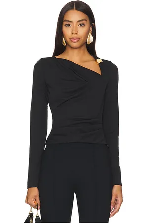 Nicholas Camiseta con detalle dorado ilara en color talla 0 en - Black. Talla 0 (también en 10, 2, 4, 6, 8).