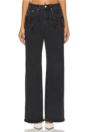 Gestuz Similina high waisted wide jeans en color negro talla 25 en - Black. Talla 25 (también en 26, 29).