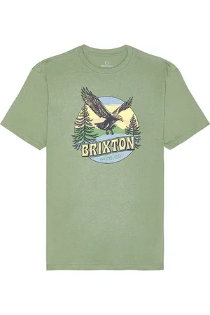 Brixton Camiseta ridgewood en color verde salvia talla L en - Sage. Talla L (también en M, S, XL/1X).