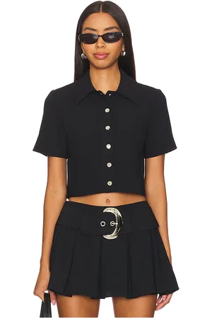 Amanda Uprichard Josie top en color talla L en - Black. Talla L (también en M, S, XL, XS).