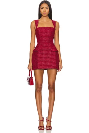 Amanda Uprichard Mameluco falda bethany en color rojo talla L en - Red. Talla L (también en M, S, XL, XS).