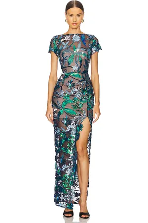 Bronx and Banco Vestido largo zinna embroidered en color negro talla S en - Black. Talla S (también en XS).