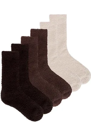 Barefoot Dreams Conjunto de calcetines cozychic 3 pair sock set en color marrón talla all en - Brown. T