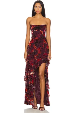 Amanda Uprichard Maxivestido magnolia en color burgundy talla L en - Burgundy. Talla L (también en M).