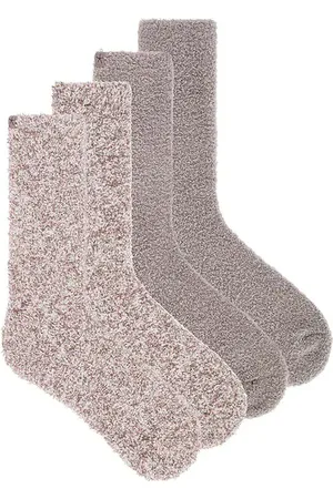 Barefoot Dreams Conjunto de calcetines cozychic 2 pair sock set en color gris talla all en - Grey. Talla