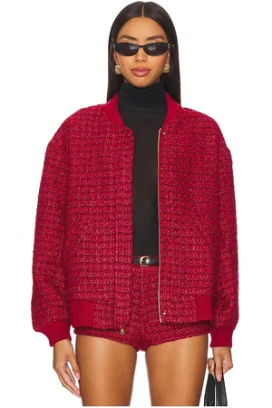 Amanda Uprichard Cazadora vero en color rojo talla L en - Red. Talla L (también en M, S, XS).