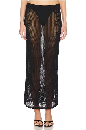 LOBA Falda toshi maxi en color talla L en - Black. Talla L (también en M, XL).