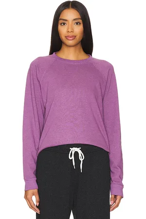 MONROW Jersey vintage fleece vintage raglan en color morado talla S en - Purple. Talla S (también en XS).