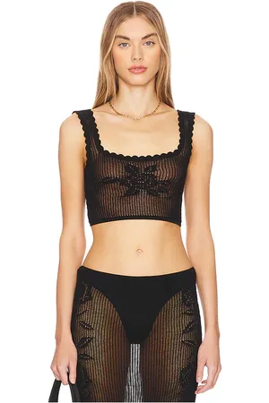 LOBA Toshi crop top en color talla L en - Black. Talla L (también en M, S, XL, XS).