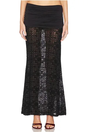 LOBA Falda violeta maxi en color talla L en - Black. Talla L (también en XL).
