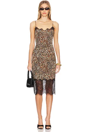 LOBA Vestido jacinta midi en color marrón talla XS en - Brown. Talla XS (también en XXS).