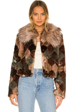 Unreal Fur Chaqueta casablanca en color marrón talla L en - Brown. Talla L (también en M, S, XS).