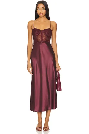 CAMI Vestido maureen en color burgundy talla 00 en - Burgundy. Talla 00 (también en 10).